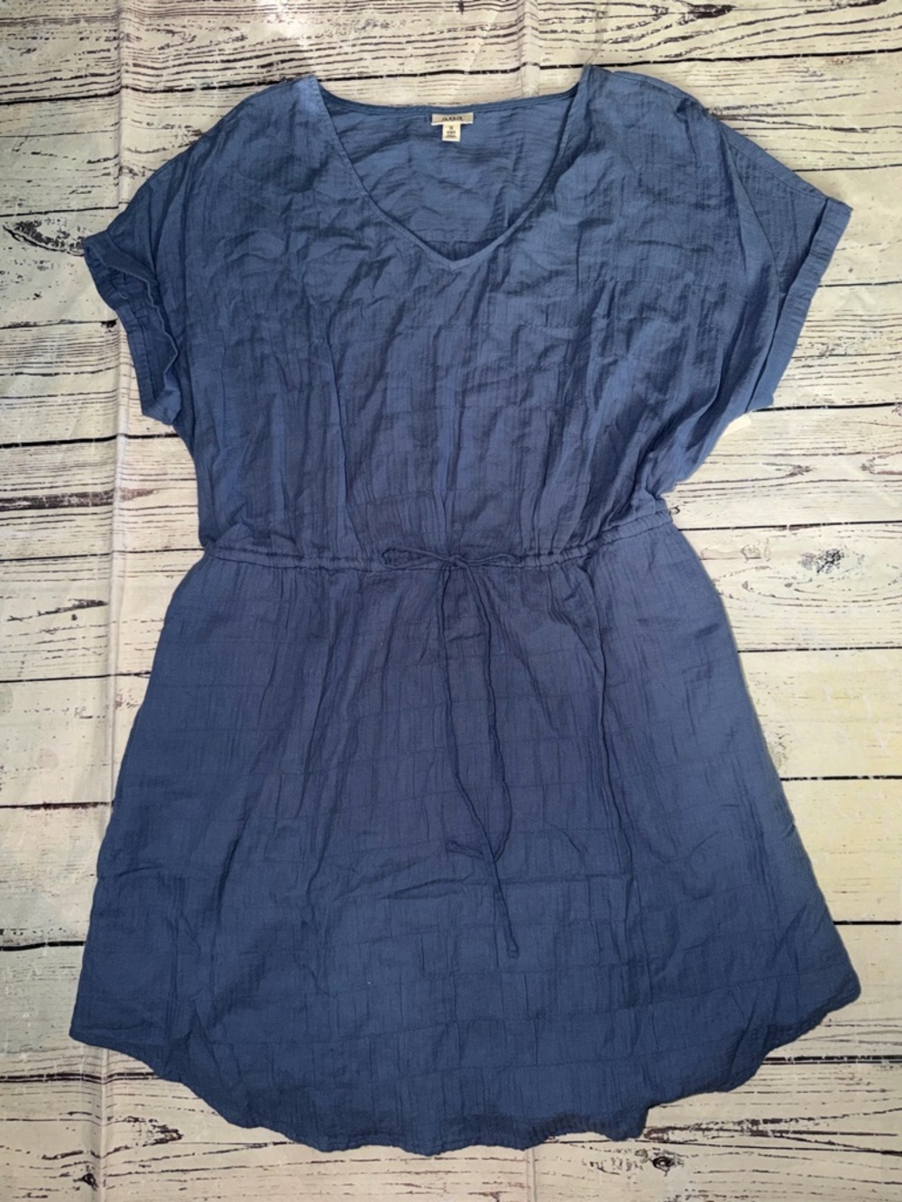 a.n.a Dusty Blue Women's V-Neck Drawstring Tunic
